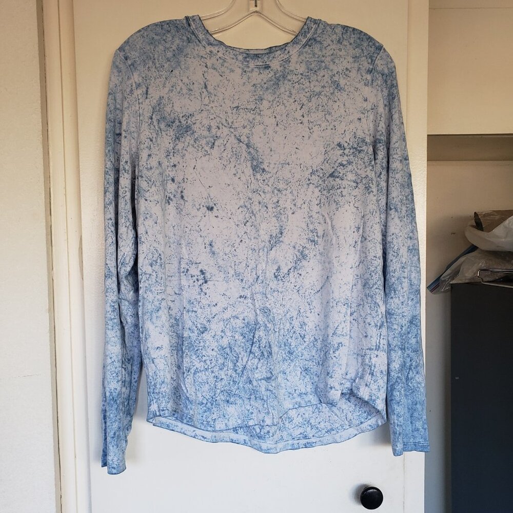 Lululemon Blue and white Tye Dye Long Sleeve Top